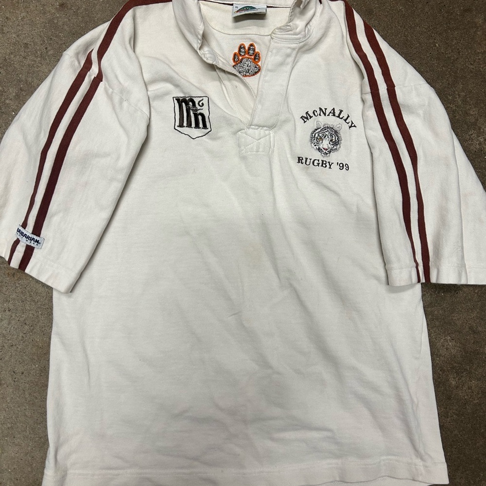 Vintage 1999 Mcnally Rugby Barbarian Collared Polo Shirt